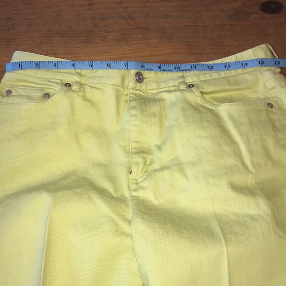 Talbots size 12 pants w 5-pockets, w stretch. Waist 32”, length 33”, rise 11”. - Picture 4 of 10